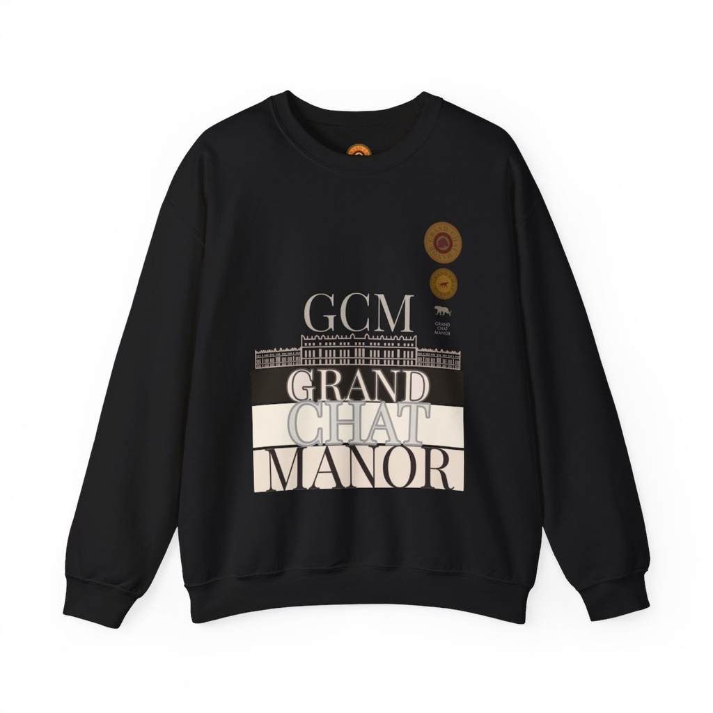 GRAND CHAT MANOR CREWNECK SWEATSHIRT (S, BLACK)