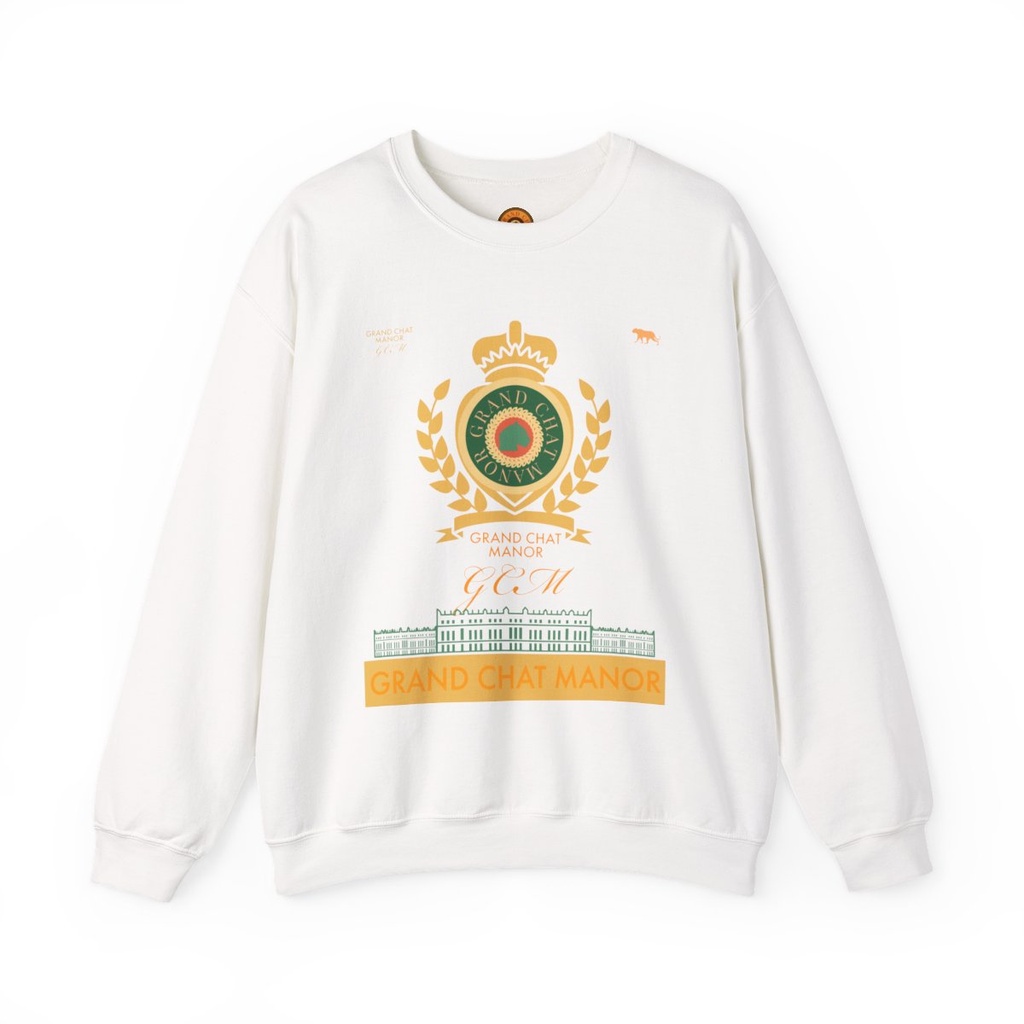 GRAND CHAT MANOR WHITE CREWNECK SWEATSHIRT (S)