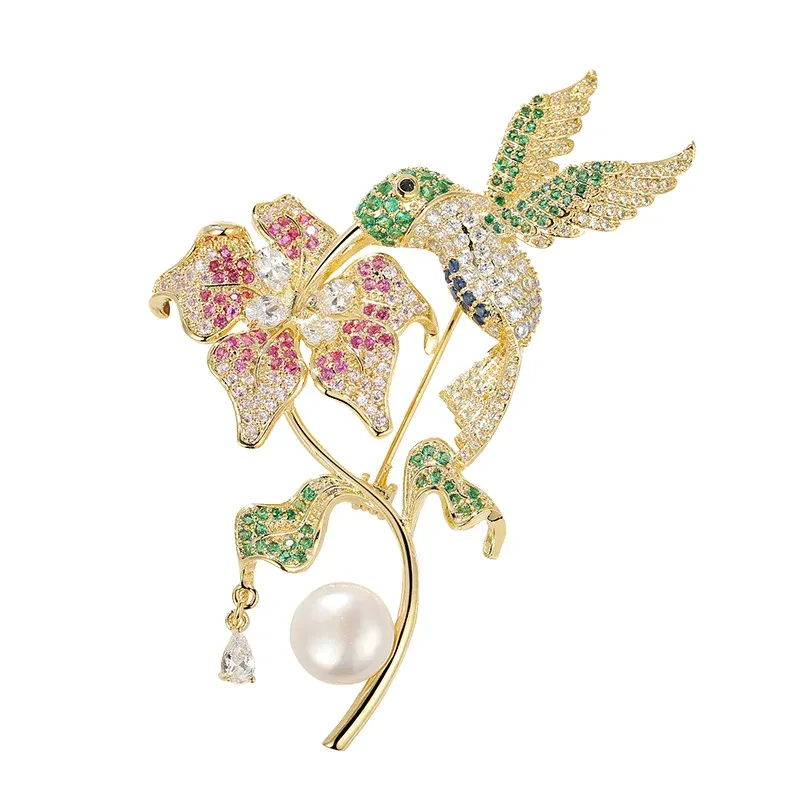 Hummingbird Brooch (WHITE)
