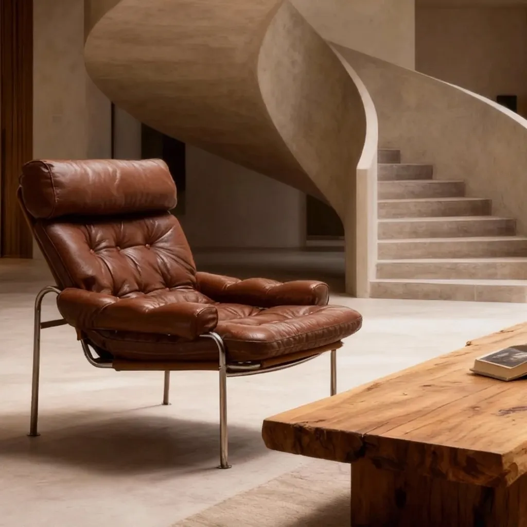 Bauhaus Lounge Chair (BROWN, COW LEATHER)
