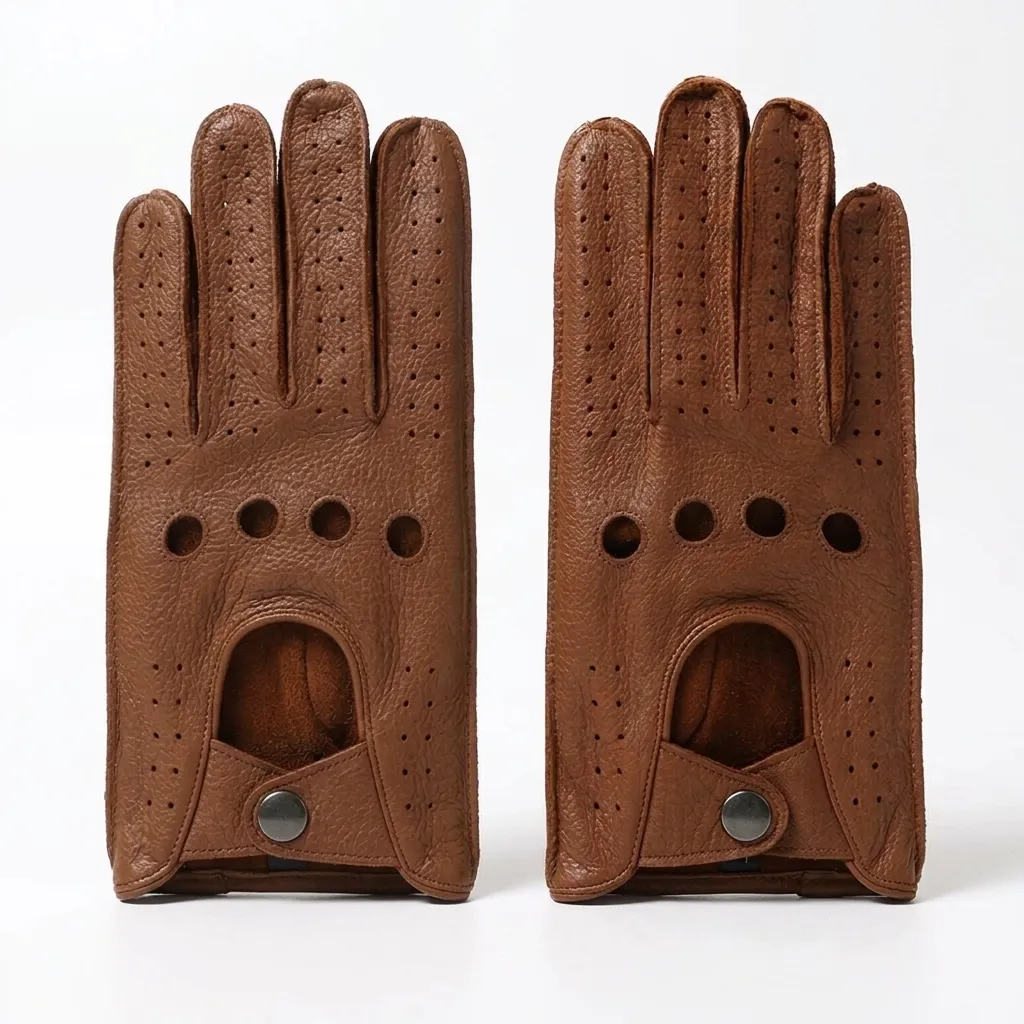 Deerskin Driving Gloves (BROWN, S)