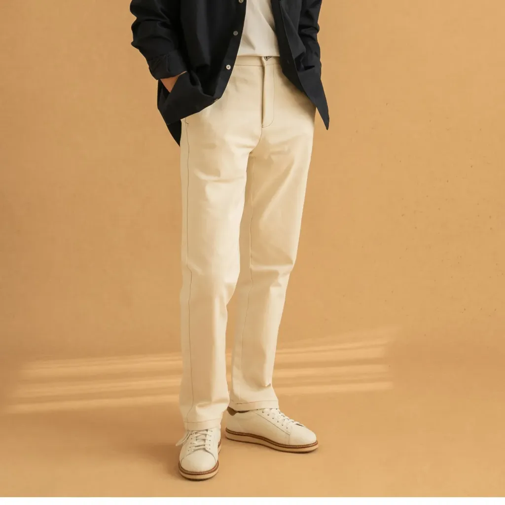 Casual Mid Waist Jeans (IVORY WHITE, 29)