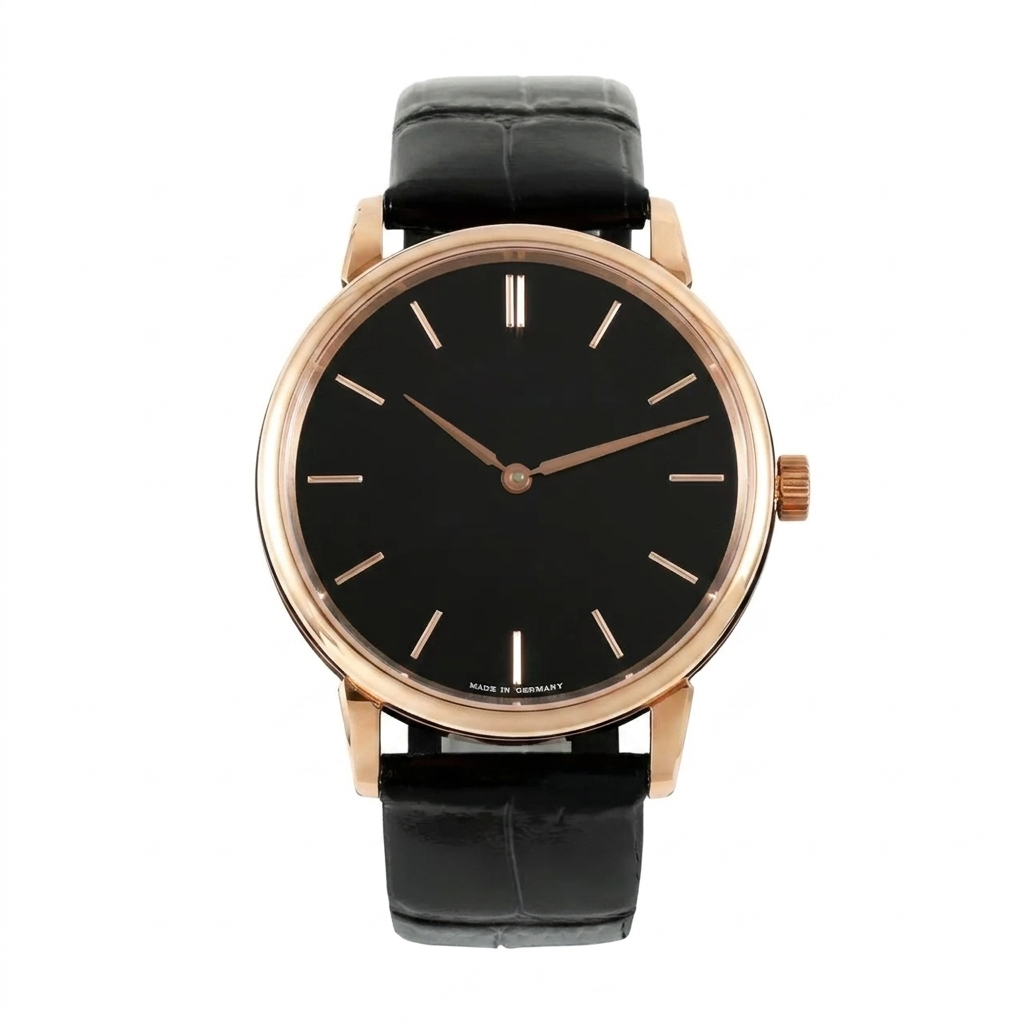 Black Sapphire Mirror Ultra-Thin Watch