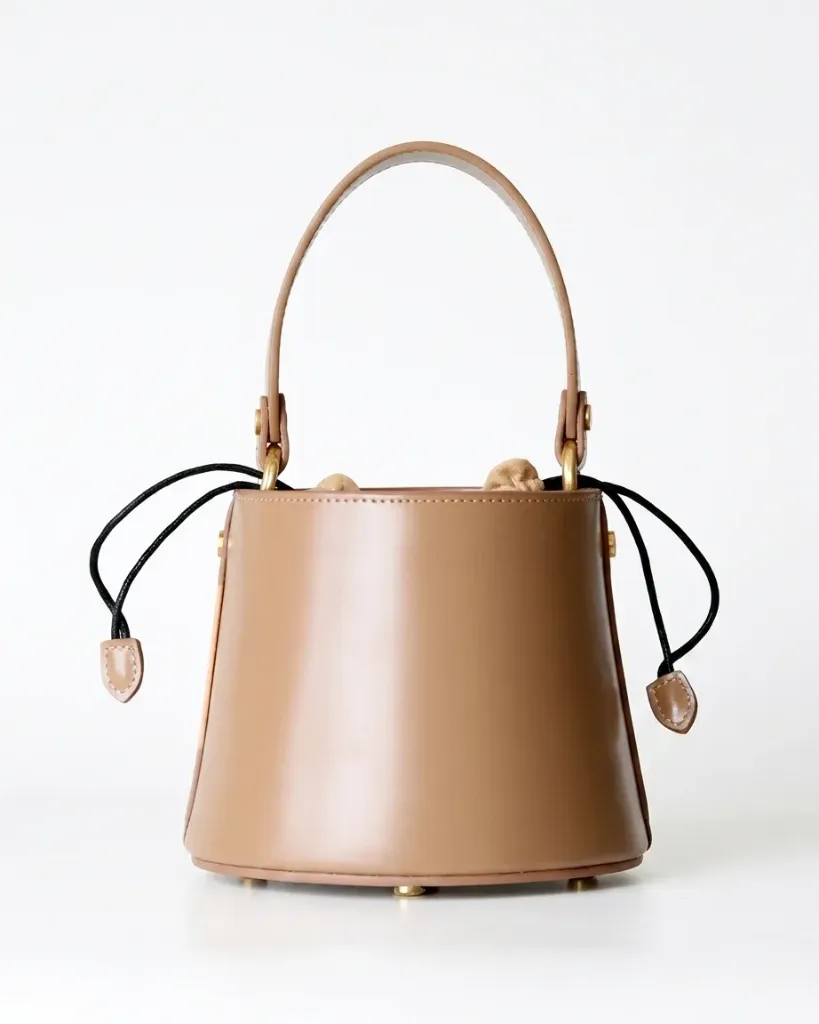 Leather Mini Bucket Handbag