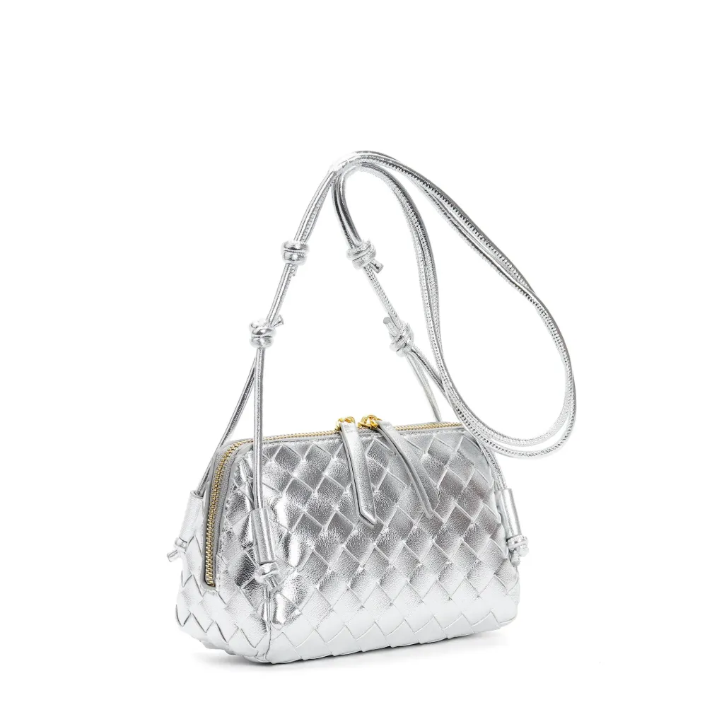 French Cowhide Shoulder Crossbody Genuine Leather Woven Bag
