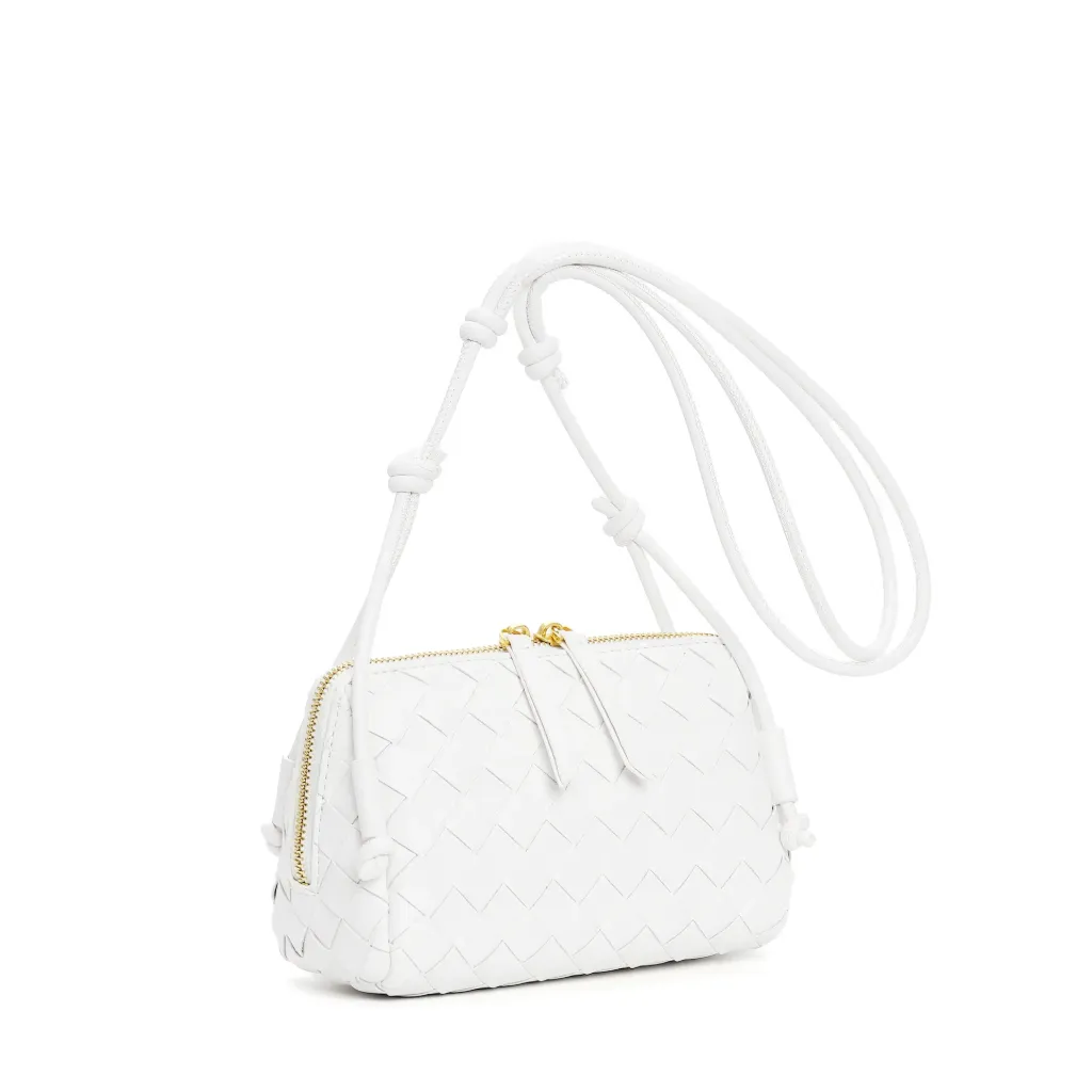 French Cowhide Shoulder Crossbody Genuine Leather Woven Bag